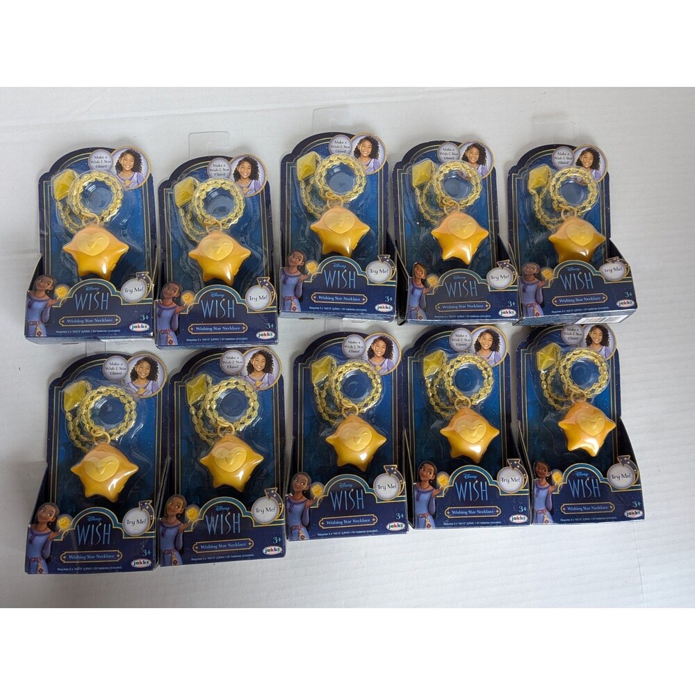 Disney Wish Wishing Star Light Up Necklace Lot 10 Party Favors